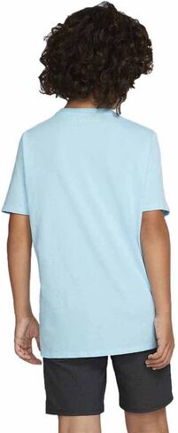 Hurley Big Boys' One and Only Solid T-Shirt - Blue Gaze/White in Saudi Arabia