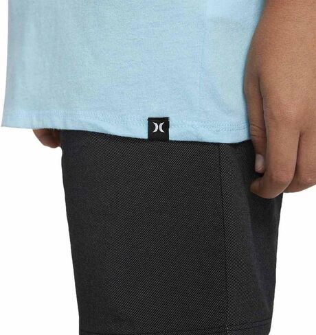 Hurley Big Boys' One and Only Solid T-Shirt - Blue Gaze/White in Saudi Arabia