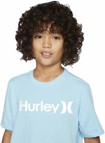 Hurley Big Boys' One and Only Solid T-Shirt - Blue Gaze/White in Saudi Arabia