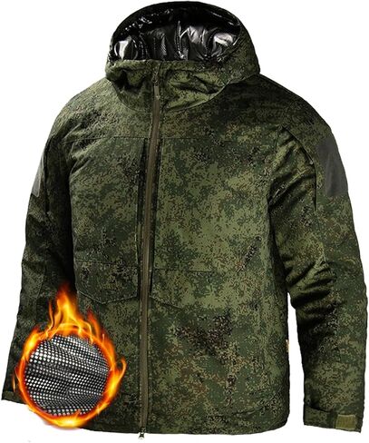 HARGLESMAN Heat Reflective Tactical Jacket for Men Winter Outdoor Camouflage Insulated Windbreaker Military Style Jacket in Saudi Arabia