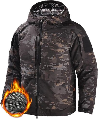 HARGLESMAN Heat Reflective Tactical Jacket for Men Winter Outdoor Camouflage Insulated Windbreaker Military Style Jacket in Saudi Arabia