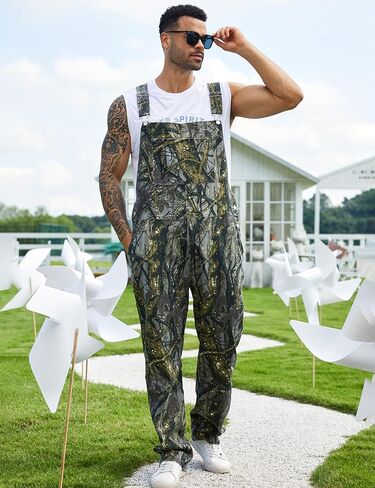 Bindefon Camo Overalls for Men Bib Coveralls Camouflage Printed Jumpsuits Work Pants Hunting Clothes in Saudi Arabia