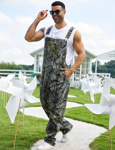 Bindefon Camo Overalls for Men Bib Coveralls Camouflage Printed Jumpsuits Work Pants Hunting Clothes in Saudi Arabia