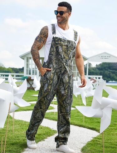 Bindefon Camo Overalls for Men Bib Coveralls Camouflage Printed Jumpsuits Work Pants Hunting Clothes in Saudi Arabia