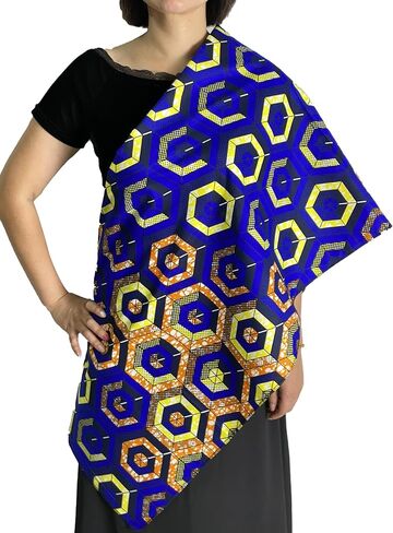 African Head Wraps- Gele Head Wraps for Women,shawl，with Bold Wax Print Patterns，For Natural Hair Protection in Saudi Arabia