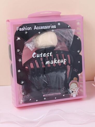 6-sets Spa Headbands for Washing Face Facial Skincare Terry Cloth Flower Bands Claw Clip Puffy Makeup Headbands for Face Washing Mask Skin Head Band Pink 13 in Saudi Arabia