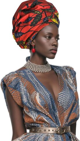 African Head Wraps- Gele Head Wraps for Women,shawl，with Bold Wax Print Patterns，For Natural Hair Protection in Saudi Arabia