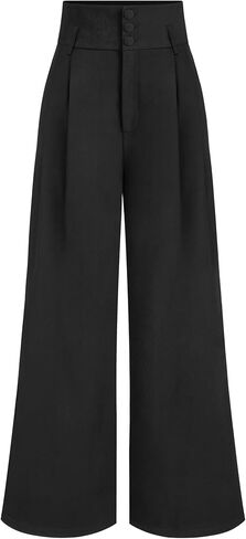 CIDER Wide Leg Pants High Waist Pleated Trousers Business Casual High Waist Work Office Trousers in Saudi Arabia