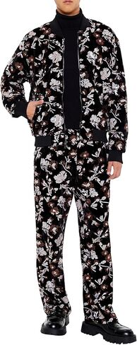 Forever 21 mens Sequin Floral Print Joggers in Saudi Arabia