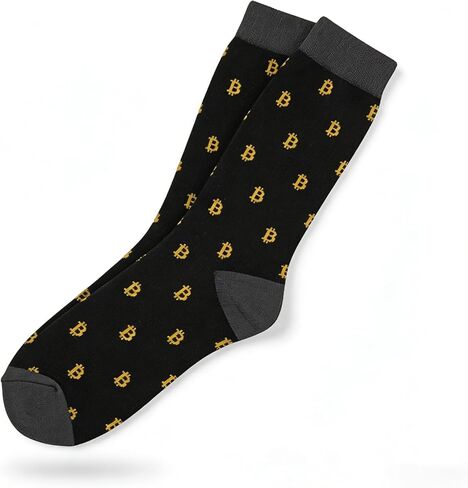 جوارب Bitcoin للرجال - جوارب Crypto BTC Novelty Crew، جورب قطني مضحك للرجال، فكرة هدية للعملات المشفرة in Kuwait