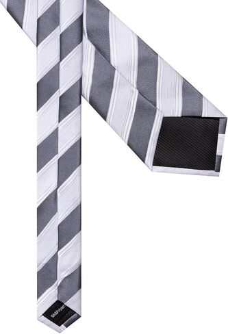 Mens Striped Tie and Pocket Square Set Silk Necktie Handkerchief Cufflinks Tie Clip Business Formal in Saudi Arabia