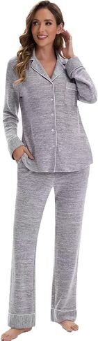 Pajama Sets for Women-Long Sleeve PJ Sleepweaar Set Soft Comfy Lounge Set in Saudi Arabia