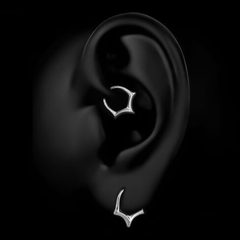 16G/8mm Nose Ring, ASTM F136 Titanium Septum Rings Helix Cartilage Clicker Hoop Earrings Silver Gold in Saudi Arabia