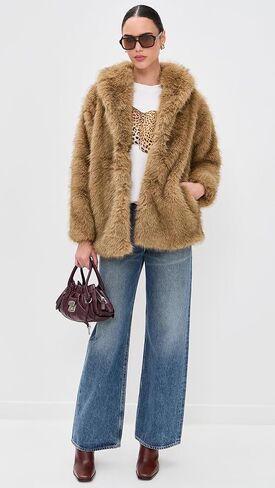 Z SUPPLY Women's Logan Faux Fur Coat in Saudi Arabia