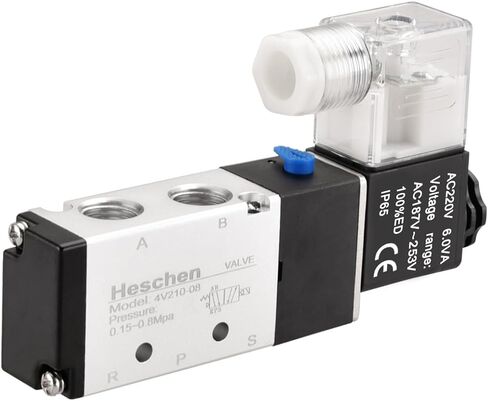 Electrical Pneumatic Solenoid Valve 4V210-08 24VDC 4.8W PT1/4 5 Way 2 Position CE in Kuwait