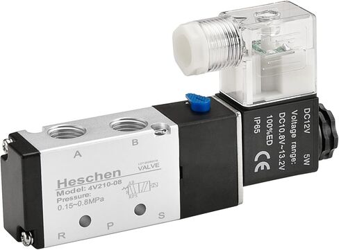 Electrical Pneumatic Solenoid Valve 4V210-08 24VDC 4.8W PT1/4 5 Way 2 Position CE in Kuwait