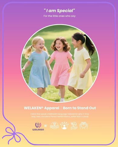 Girls Summer Dress Short Sleeve A-Line Twirl Skater Fit and Flare Dress with Pockets in Saudi Arabia