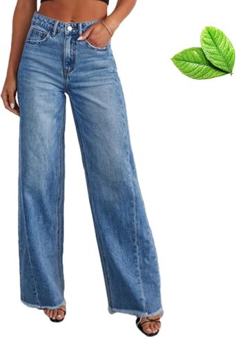 Sweatpant Jeans, 2025 High Waisted Pants Wide Leg, Straight Leg High Waisted Pull on Jeans in Saudi Arabia