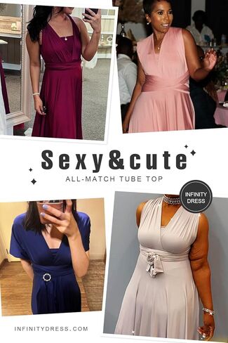 قمصان علوية نسائية بدون حمالات من 72styles - بدلات باندو أساسية بدون أكمام بدون أكمام لفستان إنفينيتي، قابلة للتحويل متعددة الاتجاهات in Kuwait