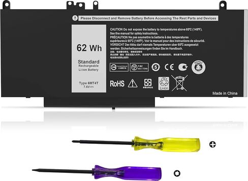 68Wh 3HWPP Laptop Battery Replacement for Dell Latitude 5401 5410 5411 5501 5510 5511 Precision 3541 3551 Inspiron 7706 2-in-1 17 7500/7506 2-in-1 Black 10X1J N2NLL 1VY7F 451-BCMN 15.2V in Kuwait