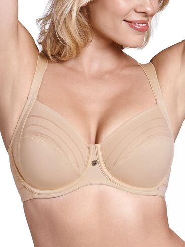 Lisca Women's Wired Bra Alegra, Semi-Sheer, Non-Padded Full Cup, Seamless Look, Adjustable Wide Straps, 020147 in Saudi Arabia