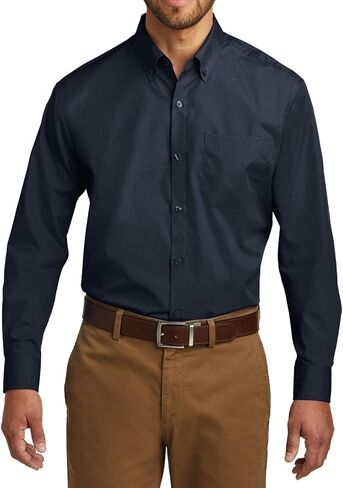 JustBlanks Men’s Dress Shirt Long Sleeve Poplin Button Down Shirts with Pocket Dress Shirt for Mens in Saudi Arabia
