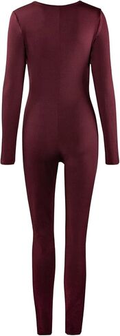 Women’s Cowl Neck Tube Top Bodycon Jumpsuits Long Sleeve Hollow Out One Piece Bodysuit Pants Club Outfits in Saudi Arabia