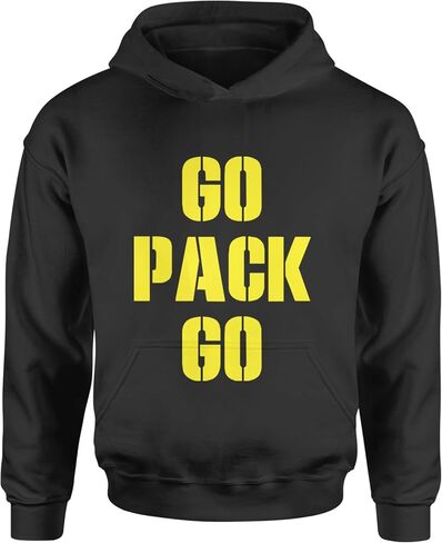 سترة بغطاء رأس Go Pack Go Green Bay بمقاس شبابي، صوف ناعم، تصميم جرافيك in Saudi Arabia