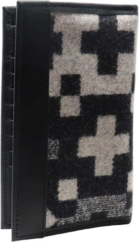Pendleton Blue Ridge Large Bifold Wallet, Black Wool-Leather, RFID Protected, Southwestern Style, 7x4.5 Inches in Saudi Arabia