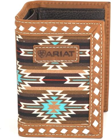 محفظة ARIAT Trifold Southwest Diamond من الدانتيل، بني in Kuwait