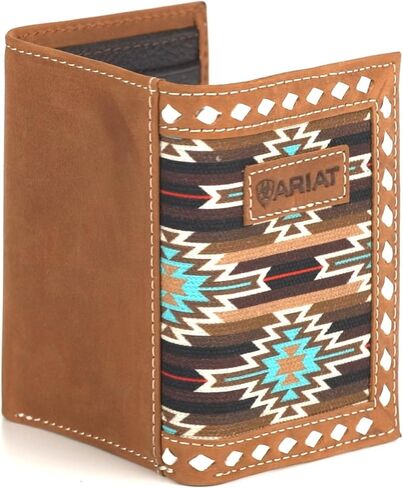 محفظة ARIAT Trifold Southwest Diamond من الدانتيل، بني in Kuwait