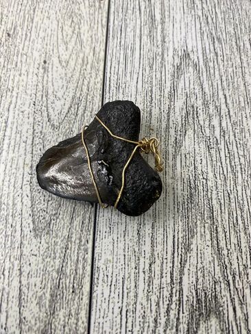 Genuine North Carolina Megalodon Shark Tooth Necklace Wrapped in your choice of metal Real Fossil Shark Tooth Pendant Necklace, Jurassic gift- in Kuwait