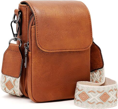 حقائب كروس صغيرة من GEMIU للنساء، محفظة للهاتف الخلوي من الجلد النباتي مع محفظة RFID وفتحات للبطاقات in Kuwait