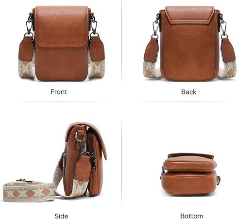 حقائب كروس صغيرة من GEMIU للنساء، محفظة للهاتف الخلوي من الجلد النباتي مع محفظة RFID وفتحات للبطاقات in Kuwait