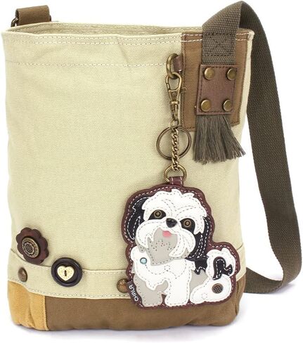 CHALA Patch Cross-Body Women Handbag, Sand Canvas Messenger Bag in Saudi Arabia