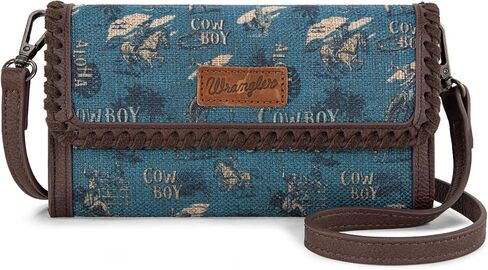 Wrangler Cowboy Print Small Crossbody Bags for Women Western Wristlet Wallet in Saudi Arabia