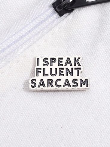 Humor Sarcasm Quote Badge Enamel Pins I SPEAK FLUENT SARCASM Metal Brooches Decoration Backpack Clothes Lapel Badges Funny Jewelry Accessories Gift for Friends in Saudi Arabia