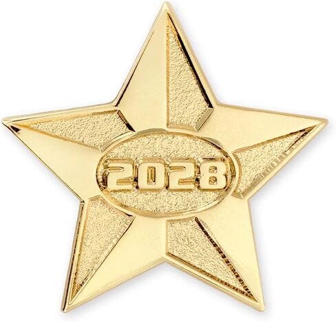 PinMart 2026, 2027, 2028, 2029 Gold Color Plated Star Pin in Saudi Arabia