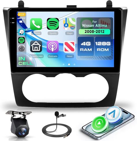 2+64G Android Car Stereo for Nissan Altima Teana 2008-2012 with Wireless Carplay Android Auto Car Radio, 9’’ Touchscreen Head Unit with Bluetooth GPS WiFi Mirror Link FM/RDS EQ Backup Camera SWC in Saudi Arabia