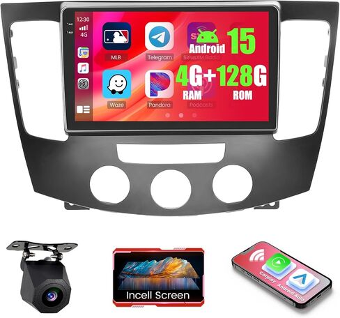 Android Car Stereo for Hyundai Sonata NF 2009-2010 with 9 Inch Touch Screen Wireless CarPlay Android Auto Bluetooth 2GB+64GB EQ 26UI Split Screen AHD Rear Camera in Kuwait