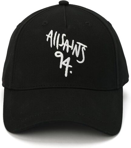 Allsaints Women's Spray Logo Baseball Cap, 100% Cotton Hat with Adjustable Strap, Summer Accessory in Saudi Arabia