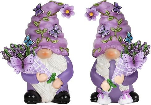 2PCS Yellow Sunflower Bee Gnome Figurines, Resin Statues Decor Indoor Home Office Kitchen Decoration, Gift for Women Best Friend Birthday Housewarming Get Well Soon in Saudi Arabia