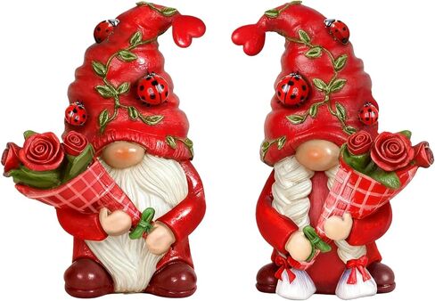2PCS Yellow Sunflower Bee Gnome Figurines, Resin Statues Decor Indoor Home Office Kitchen Decoration, Gift for Women Best Friend Birthday Housewarming Get Well Soon in Saudi Arabia
