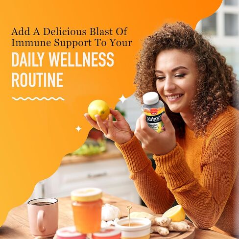 Airborne 400mg Vitamin C Gummies for Adults & Children, Immune Essentials Daily Immune Support Supplement with Powerful Antioxidants Vitamins C & E Plus Selenium - 132 Gummies, Orchard Fruit Flavor in Saudi Arabia