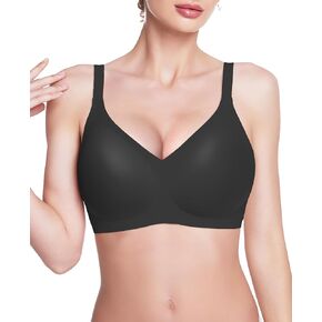 Jelly Wireless Bras for Women Push Up Seamless No Underwire Deep V Bras Comfortable Tshirt Bralettes Everyday Bras in Saudi Arabia