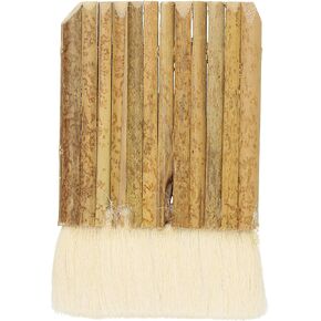 YOKIVE Hake Brush, Bamboo Handle Painting Brush Sheep Hair Hake Paint Blending Brushes, Great for Pottery Painting Watercolor Dust Cleaning Ceramic, (White, 5.3x1.8 Inches) in Kuwait
