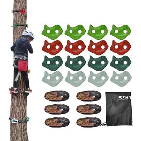 Zipline Kits for Backyard, 110FT Zip Line Kit for Kids and Adults Up to 350Lbs, Outdoor Playground Equipment (110FT Ratchet, Tree Climbing) in Kuwait