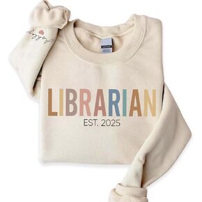 Personalized Librarian Sweatshirt, Custom Book Lover Shirt, Library Staff Gift, Gift for Bookworm in Saudi Arabia