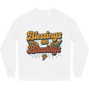سويت شيرت Galore Blessing Christian Crewneck، هدية سويت شيرت نسائي عصري من Boho Christian Faith. in Saudi Arabia