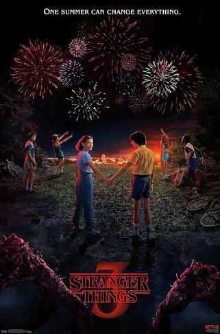 Trends International Netflix Stranger Things: الموسم 3 - ملصق حائط فني رئيسي، 22.375 بوصة × 34 بوصة، نسخة غير مؤطرة in Kuwait